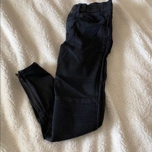 Jean pants with zippers on the side